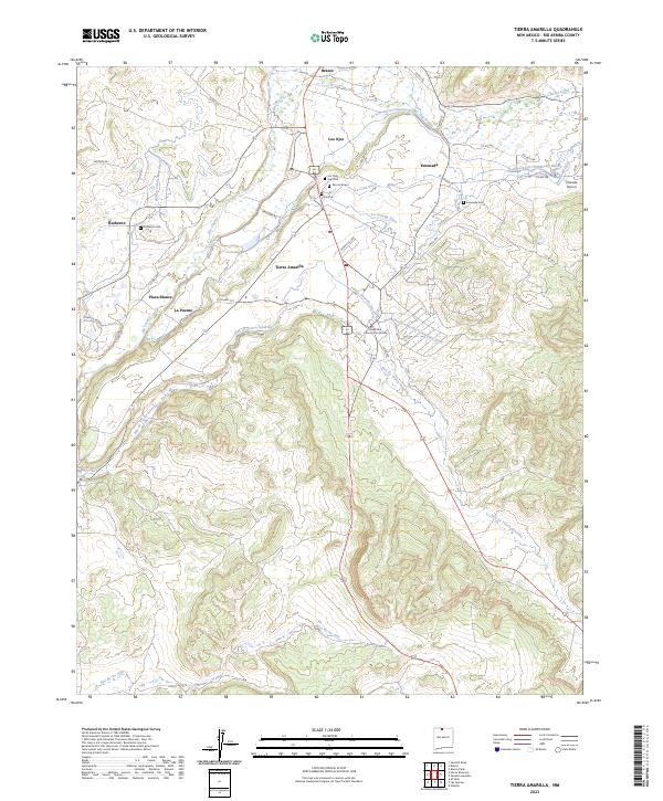 Tierra Amarilla topographic map thumbnail