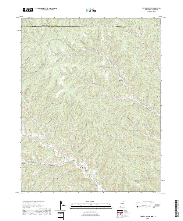 Tin Pan Canyon topographic map thumbnail