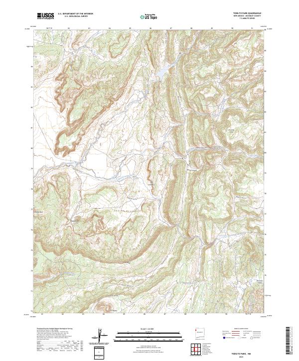 Todilto Park topographic map thumbnail