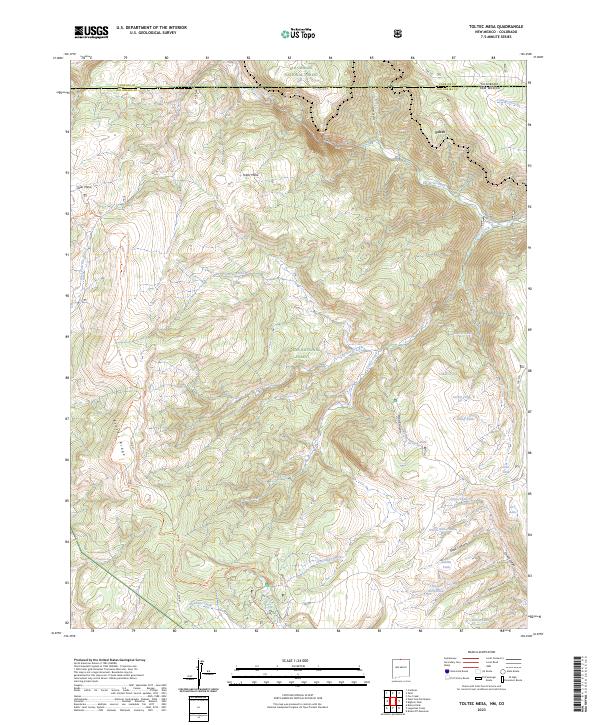 Toltec Mesa 2023 topographic map thumbnail
