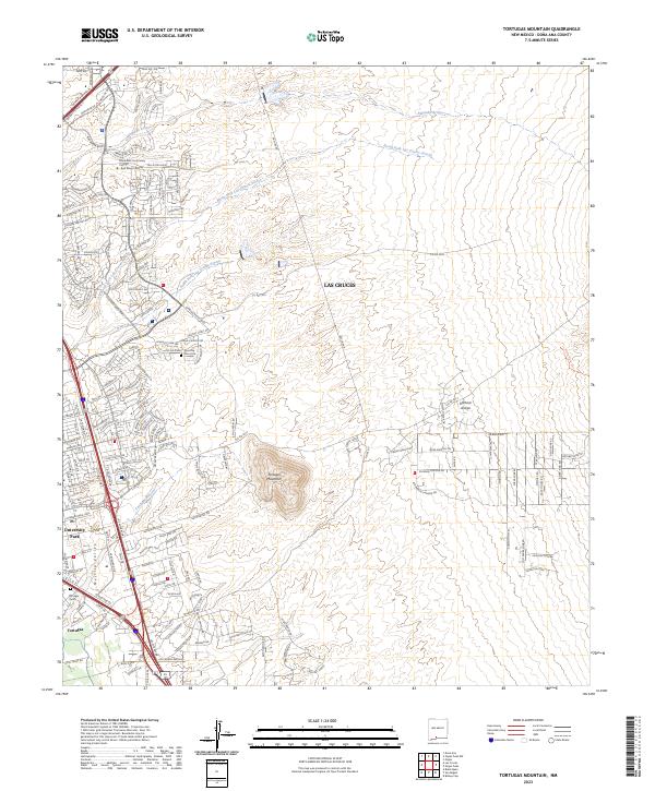 Tortugas Mountain 2023 topographic map thumbnail