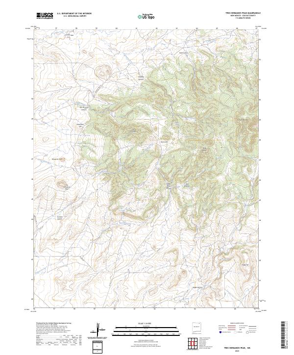 Tres Hermanos Peak topographic map thumbnail