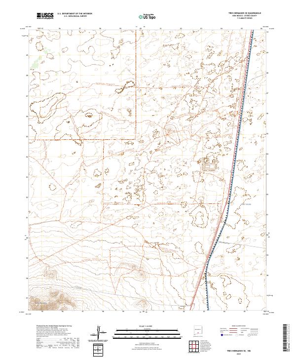 Tres Hermanos SE topographic map thumbnail