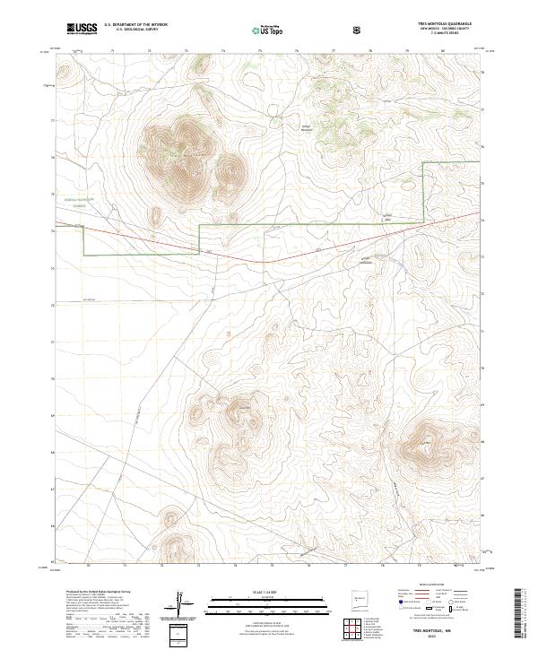 Tres Montosas topographic map thumbnail