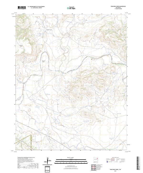 Trinchera Creek topographic map thumbnail