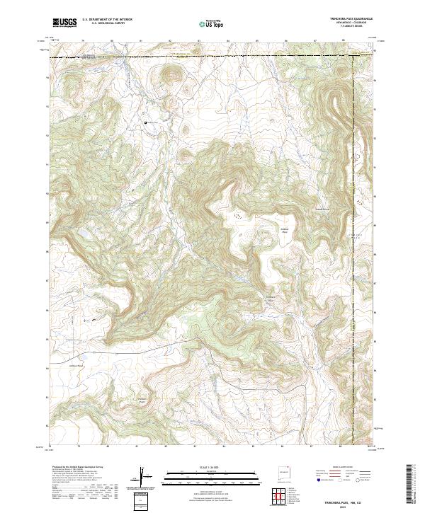 Trinchera Pass 2023 topographic map thumbnail