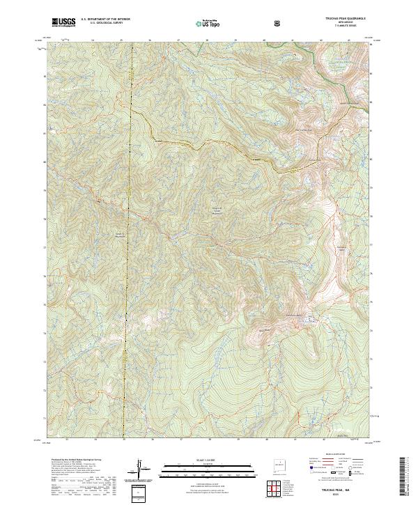 Truchas Peak topographic map thumbnail