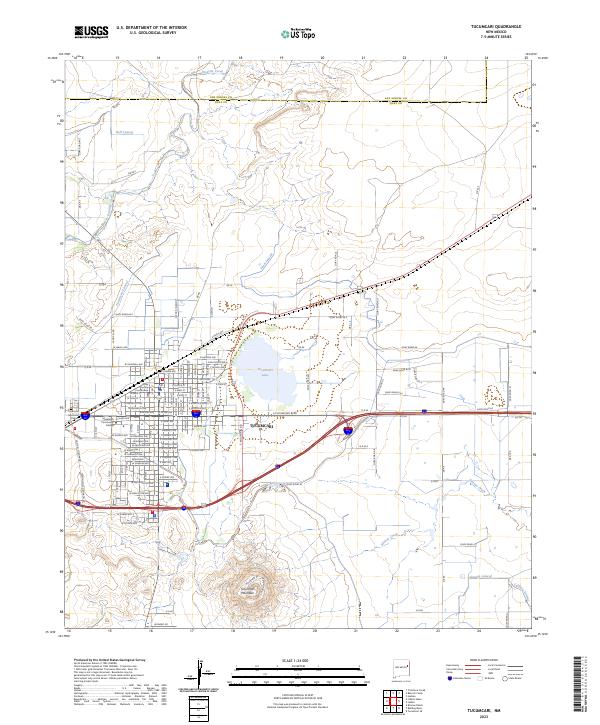 Tucumcari 2023 topographic map thumbnail