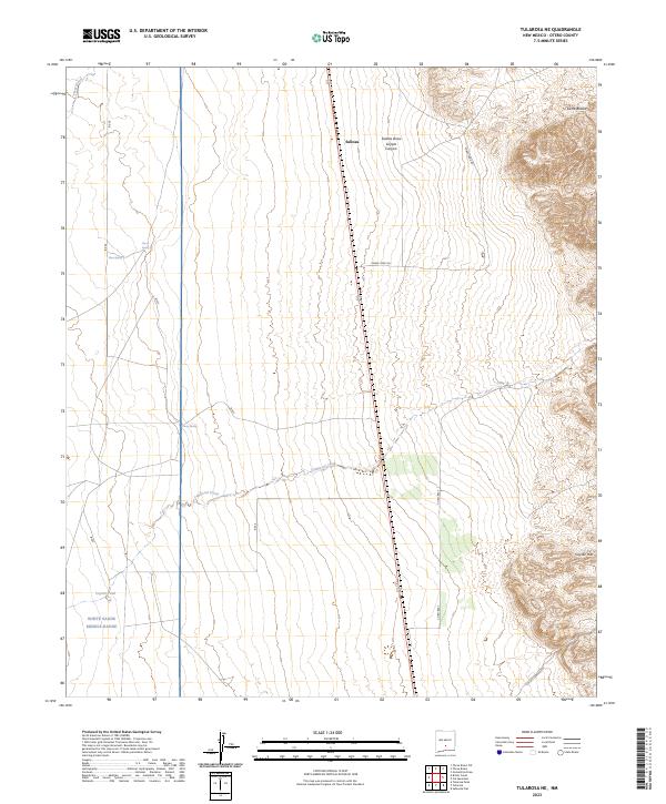 Tularosa NE 2023 topographic map thumbnail