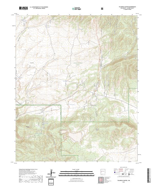 Tularosa Canyon topographic map thumbnail