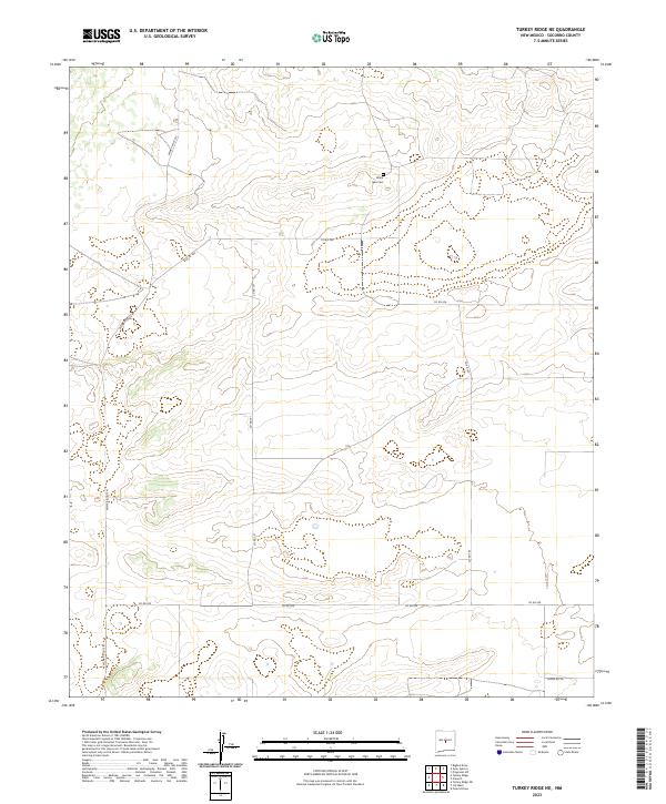 Turkey Ridge NE topographic map thumbnail