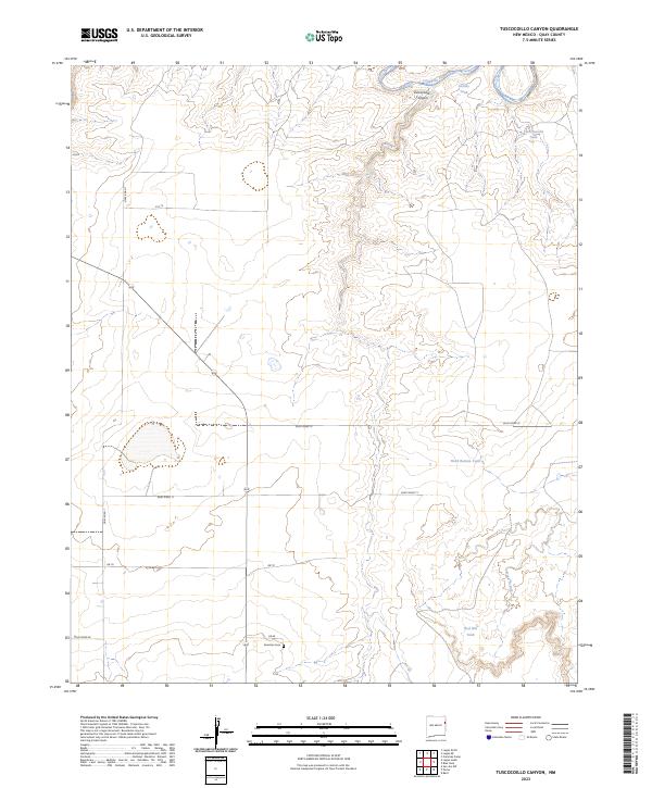 Tuscocoillo Canyon 2023 topographic map thumbnail