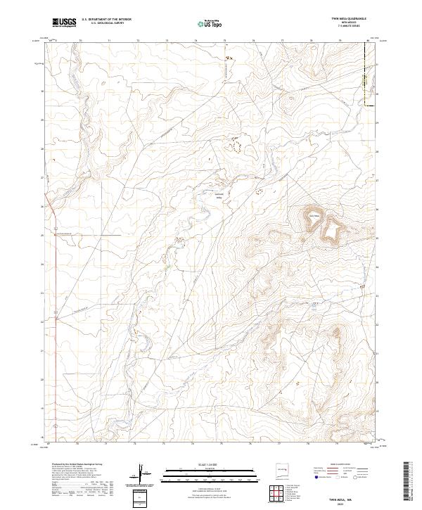 Twin Mesa 2023 topographic map thumbnail