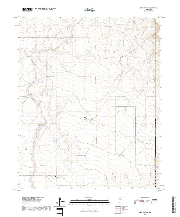 Twin Mesa NW topographic map thumbnail