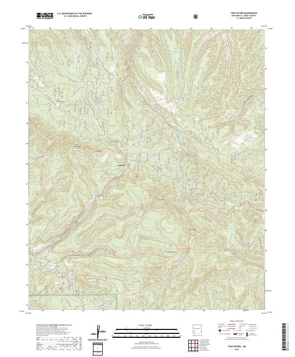 Twin Sisters topographic map thumbnail