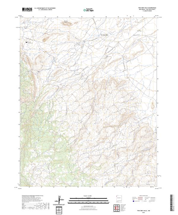 Two Grey Hills 2023 topographic map thumbnail