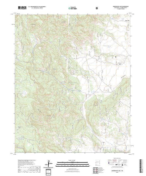 Underwood Lake topographic map thumbnail