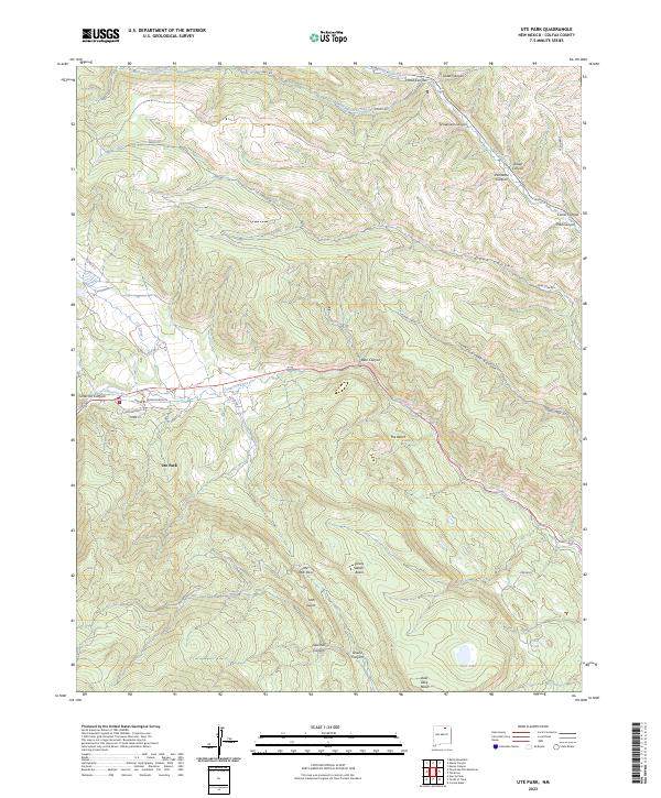 Ute Park 2023 topographic map thumbnail