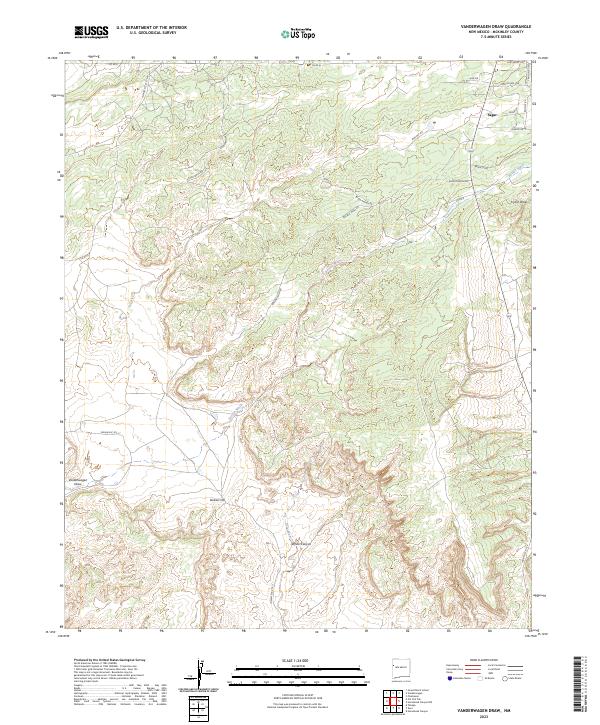 Vanderwagen Draw 2023 topographic map thumbnail