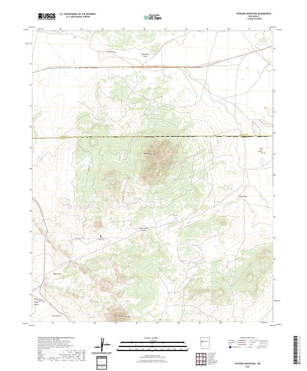 Veteado Mountain topographic map thumbnail
