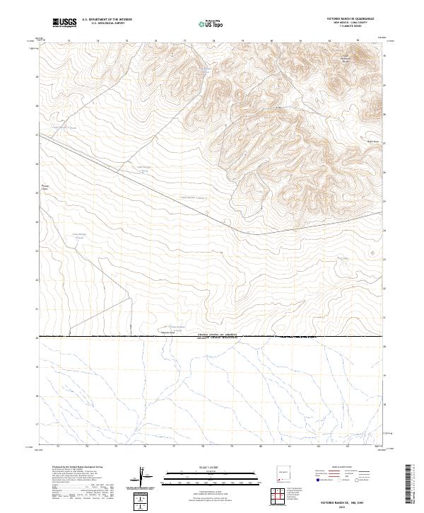 Victorio Ranch SE topographic map thumbnail