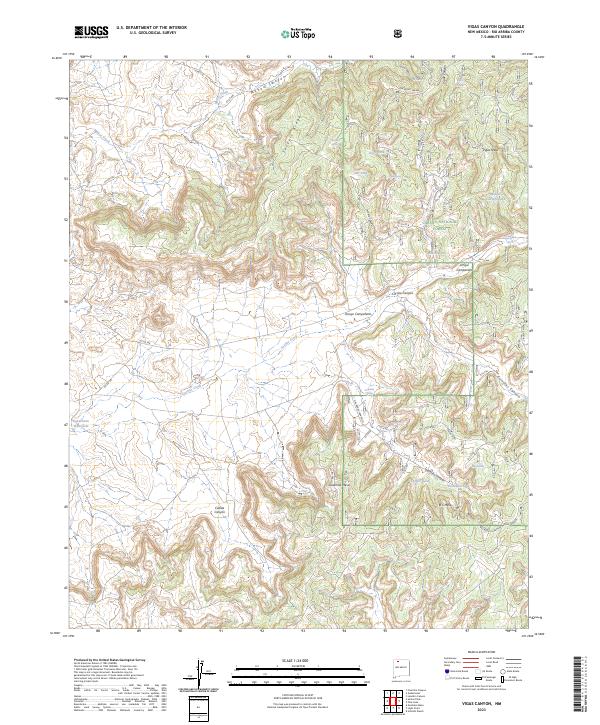 Vigas Canyon topographic map thumbnail