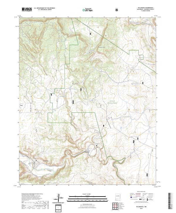 Villanueva topographic map thumbnail