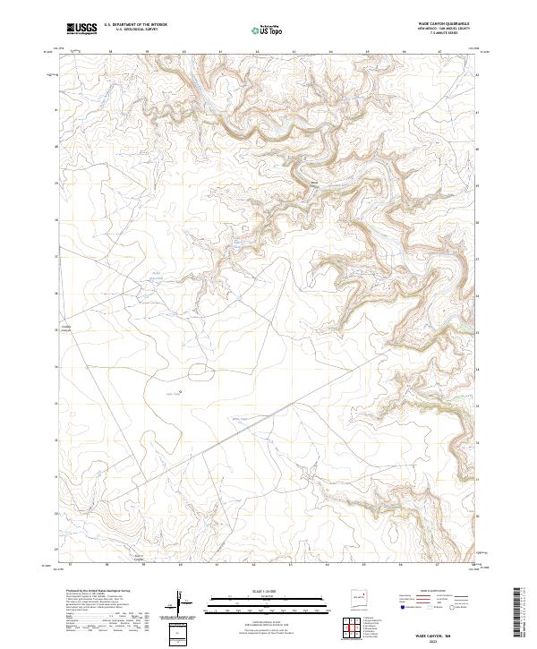 Wade Canyon topographic map thumbnail