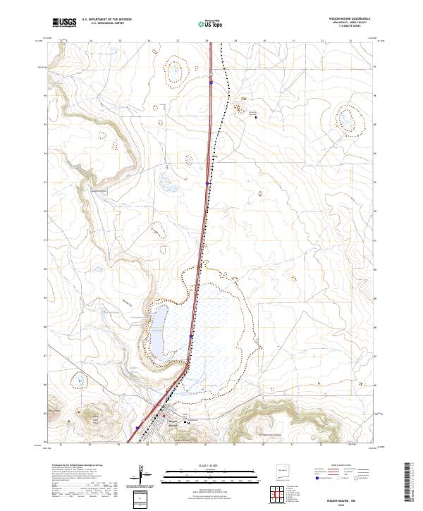 Wagon Mound topographic map thumbnail