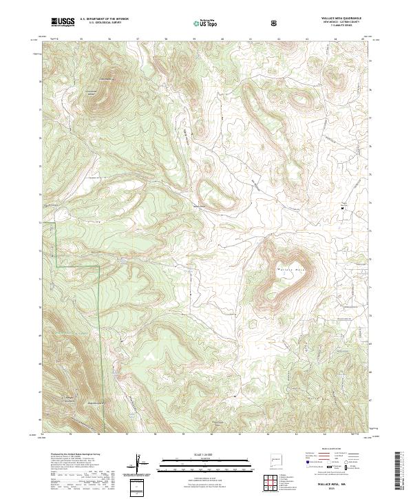 Wallace Mesa topographic map thumbnail