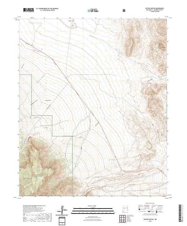 Water Canyon topographic map thumbnail