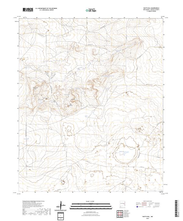 Watts Hill topographic map thumbnail