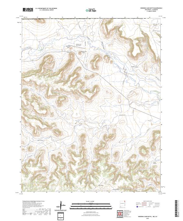 Wedding Cake Butte topographic map thumbnail