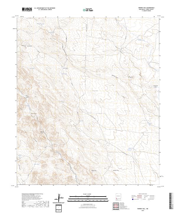 Werney Hill topographic map thumbnail