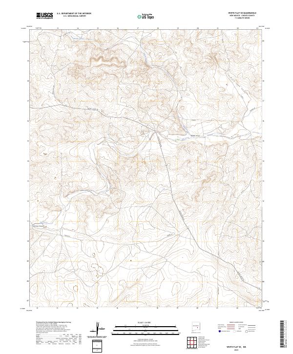 White Flat SE 2023 topographic map thumbnail