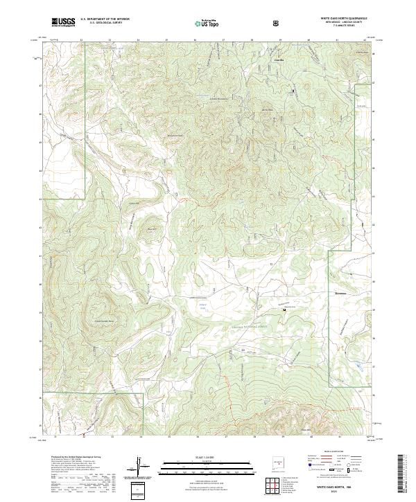 White Oaks North topographic map thumbnail