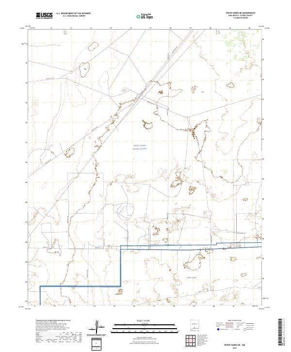 White Sands NE topographic map thumbnail