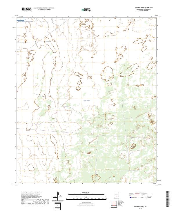 White Sands SE topographic map thumbnail
