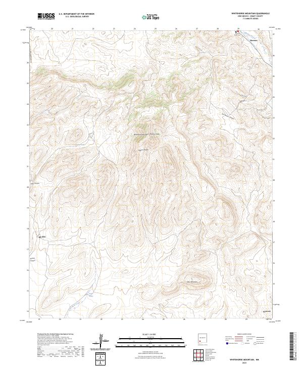 Whitehorse Mountain topographic map thumbnail