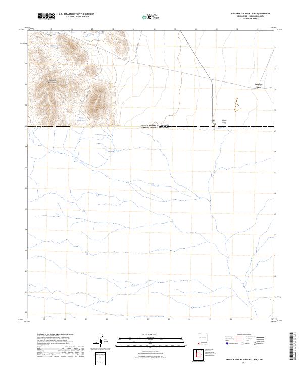 Whitewater Mountains topographic map thumbnail