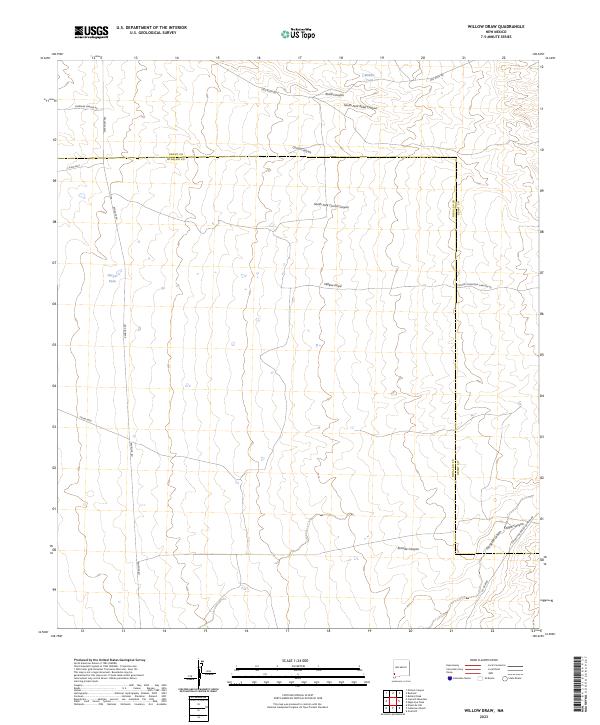 Willow Draw topographic map thumbnail