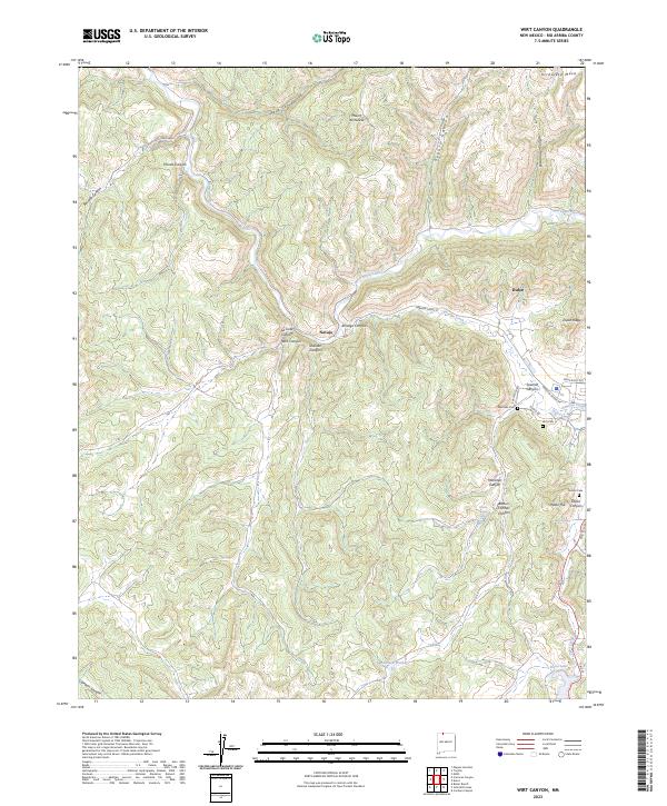 Wirt Canyon topographic map thumbnail