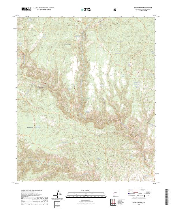 Woodland Park topographic map thumbnail