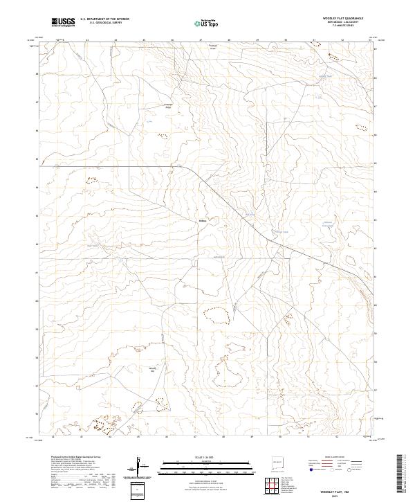 Woodley Flat topographic map thumbnail