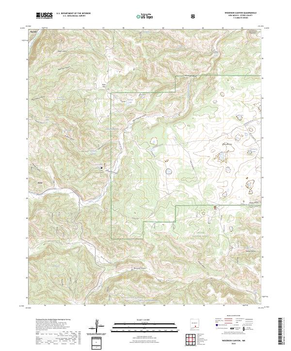 Woodson Canyon topographic map thumbnail