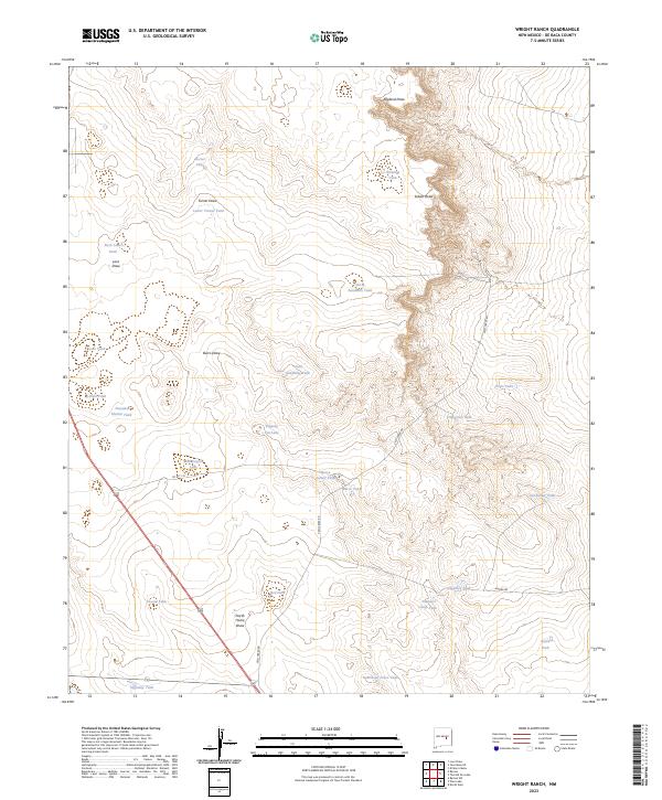 Wright Ranch topographic map thumbnail