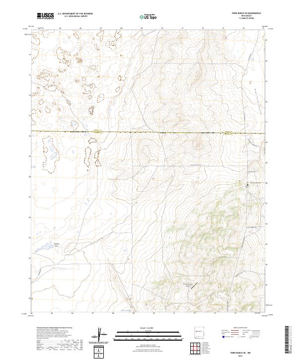 York Ranch SE topographic map thumbnail
