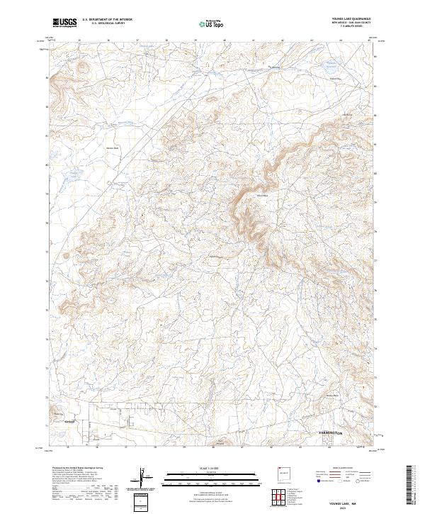 Youngs Lake topographic map thumbnail