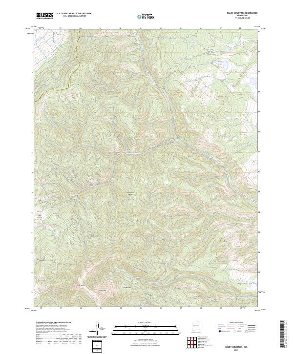 Baldy Mountain topographic map thumbnail