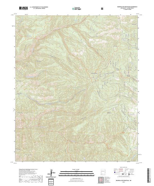 Bearwallow Mountain topographic map thumbnail